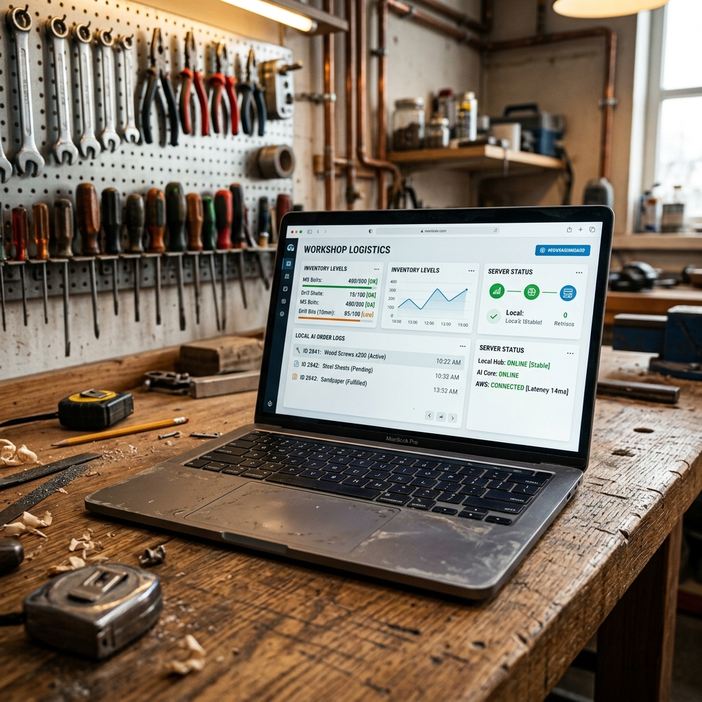 Lieferscheine auf dem Laptop